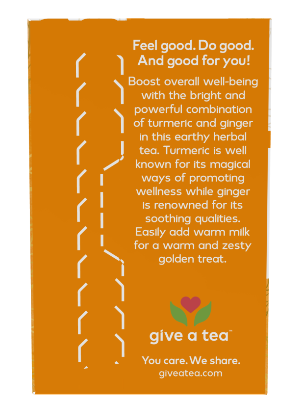 NOW Organic Turmeric Ginger caffeine-free herbal wellness tea