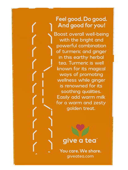 NOW Organic Turmeric Ginger caffeine-free herbal wellness tea