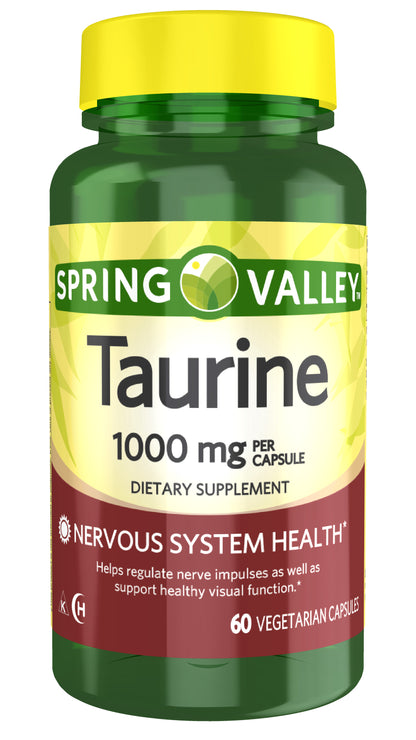 Spring Valley, Taurine 1000 mg - 60 Veg Capsules