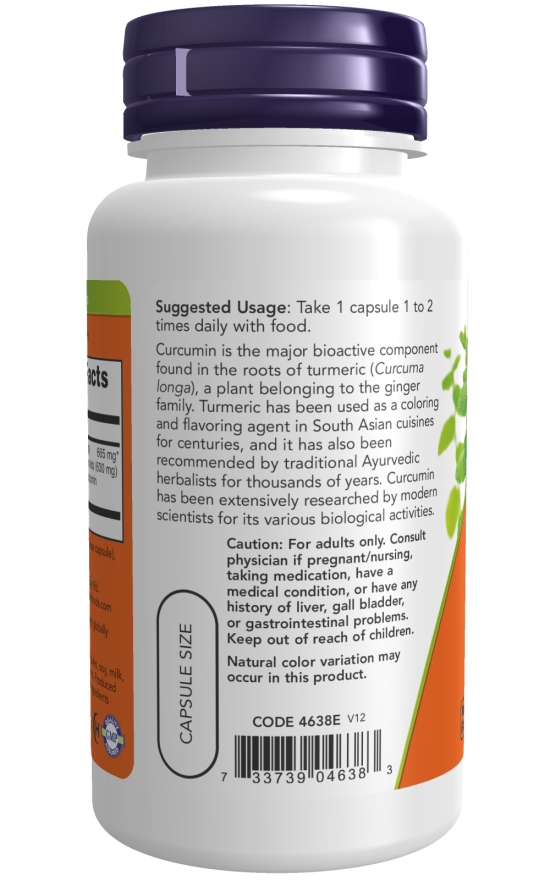 NOW Turmeric Curcumin 120 Veg Capsules
