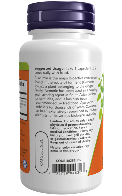 NOW Turmeric Curcumin 120 Veg Capsules