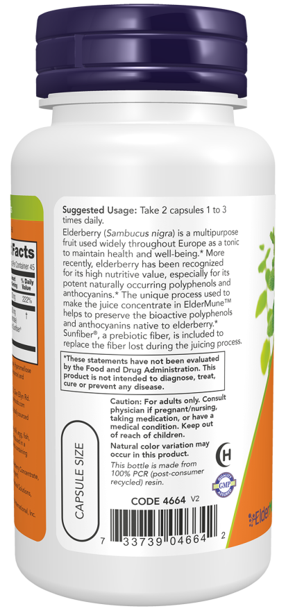 NOW ElderMune immune support dietary supplement, 90 veg capsules