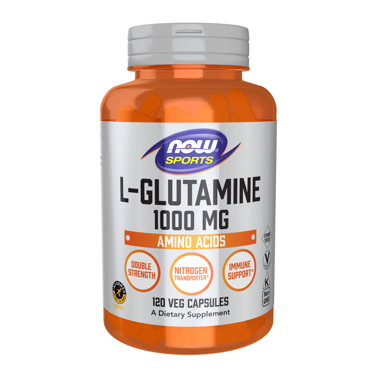 L-Glutamine, Double Strength 1000 mg - 120 Veg Capsules