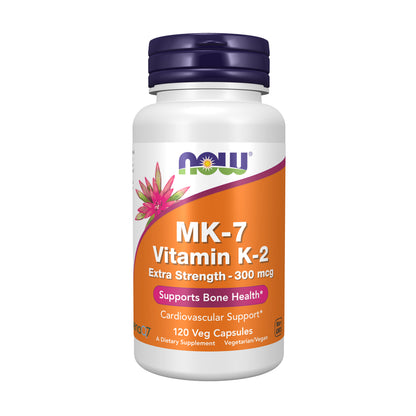 MK-7 Vitamin K-2, Extra Strength 300 mcg - 120 Veg Capsules