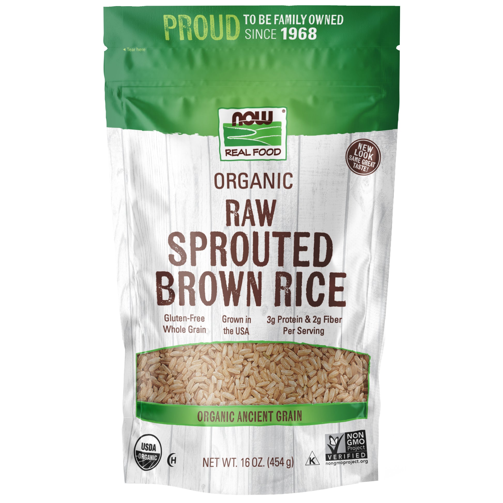 Sprouted Brown Rice, Organic - 16 oz.