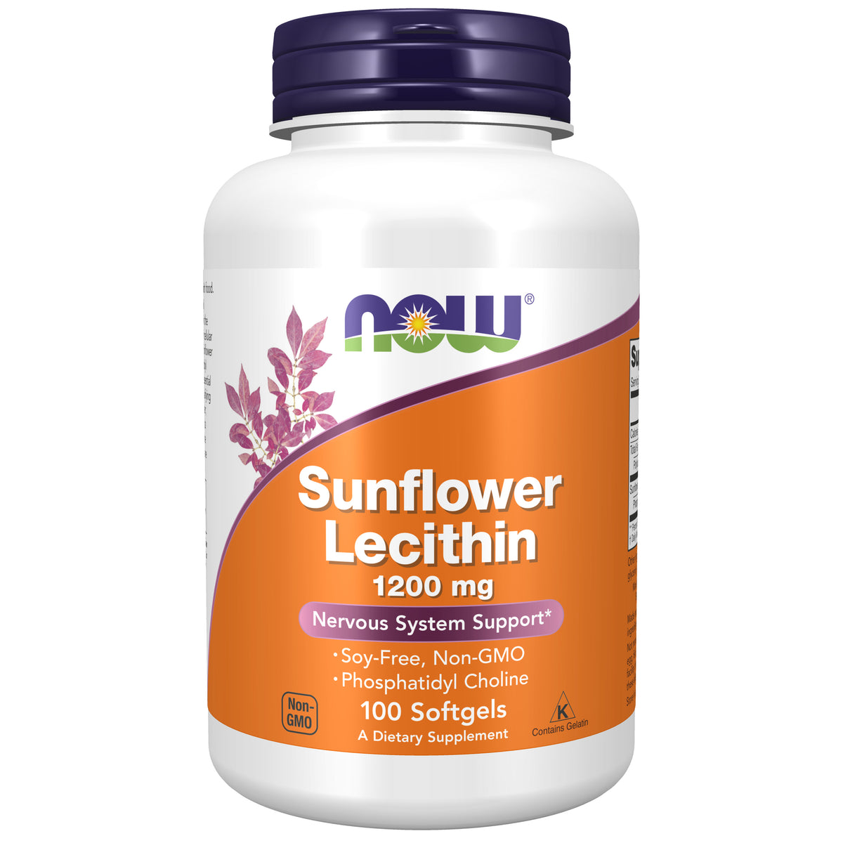 Sunflower Lecithin 1200 mg Soy-Free, Non-GMO - 100 Softgels
