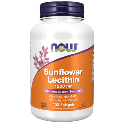 Sunflower Lecithin 1200 mg Soy-Free, Non-GMO - 100 Softgels