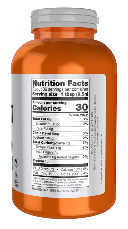 NOW Sports Beet Root Powder superfood and sports nutrition supplement