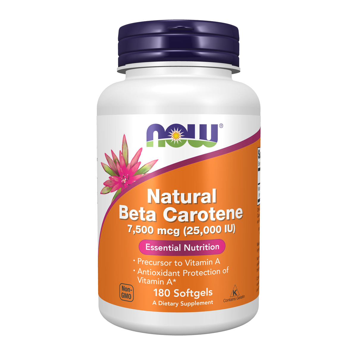 Beta Carotene, Natural 7,500 mcg - 180 Softgels