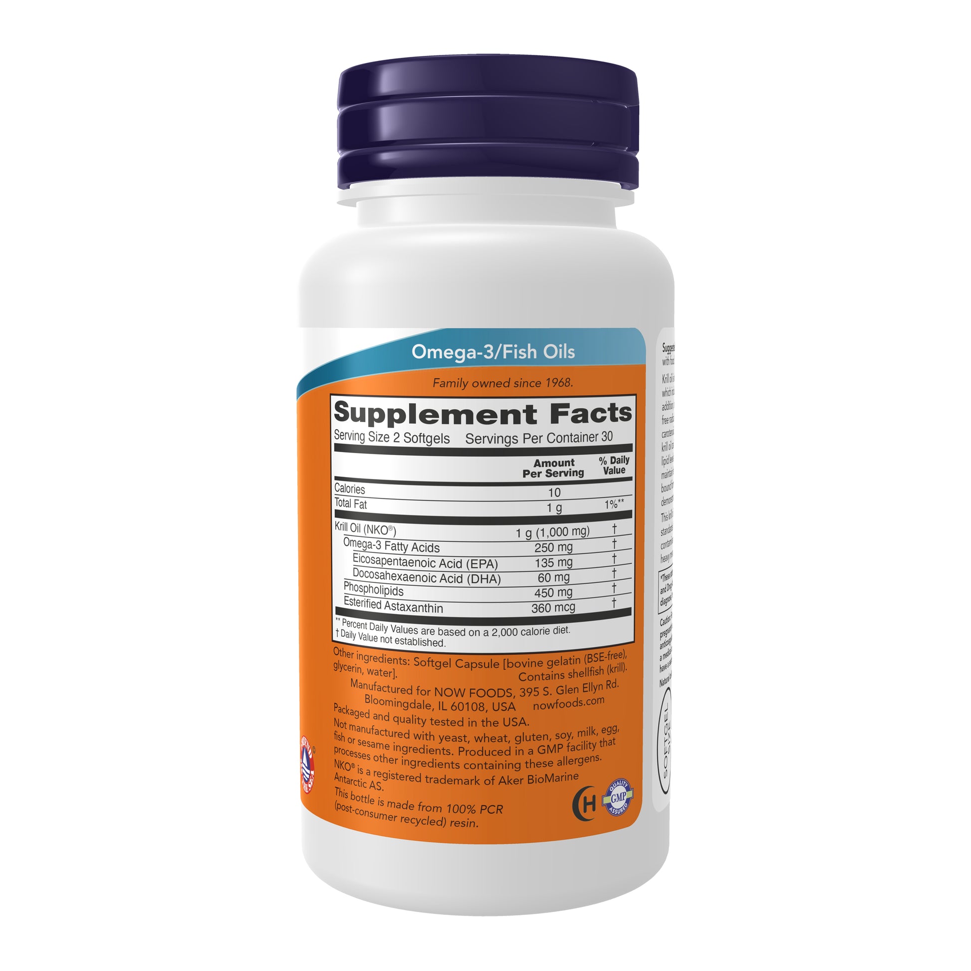 NOW Foods Krill Oil 500 mg softgels for cardiovascular support