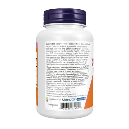 NOW Clinical Cardio dietary supplement with clinically validated ingredients