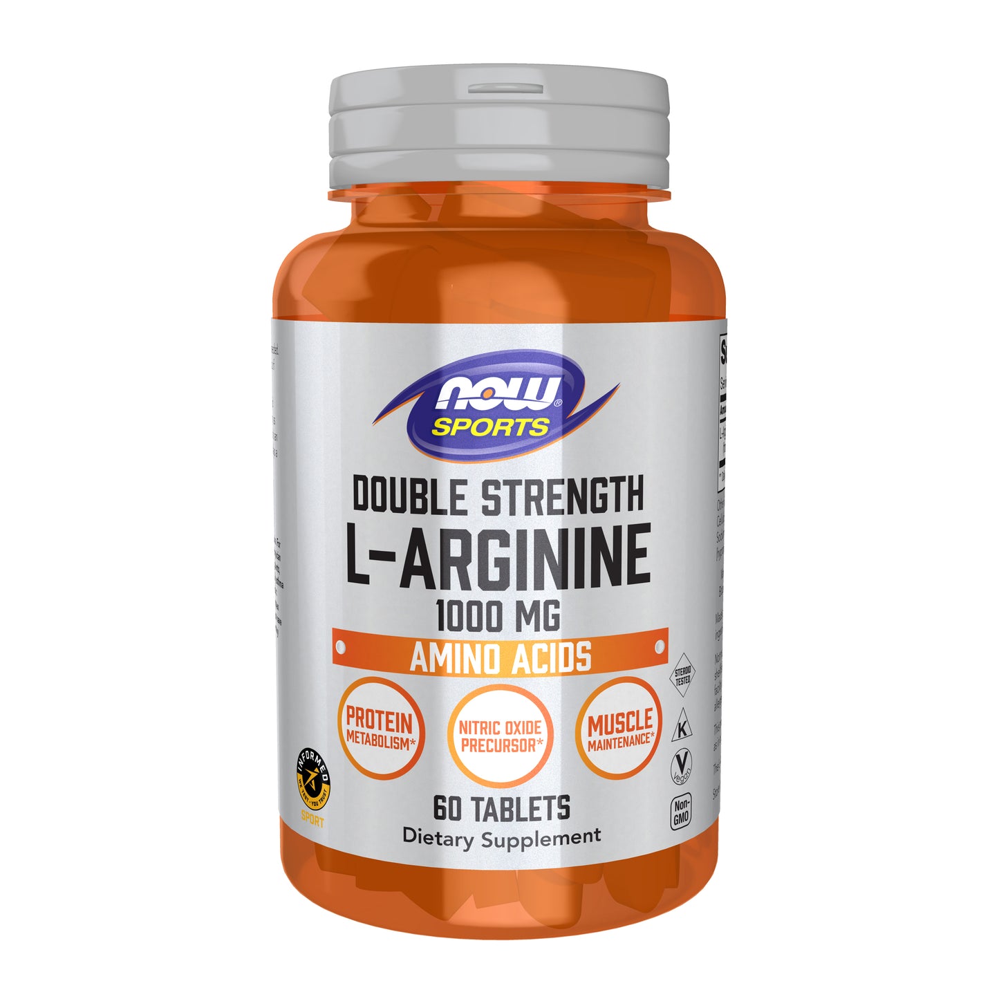 L-Arginine 1000 mg, Double Strength - 60 Tablets