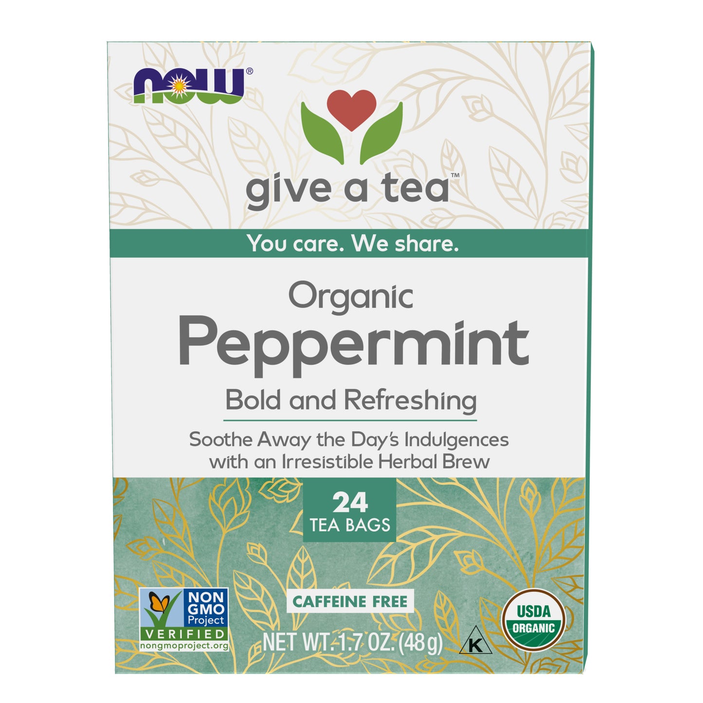 Peppermint Tea, Organic - 24 Tea Bags