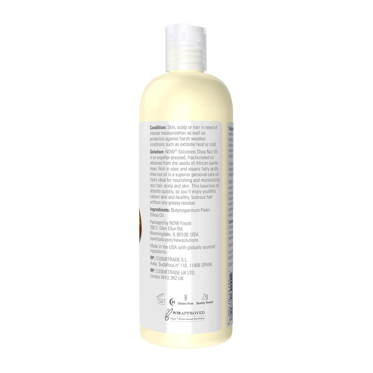NOW Solutions Shea Nut Oil – Pure Moisturizing Oil for Skin, Scalp & Hair, 16 oz