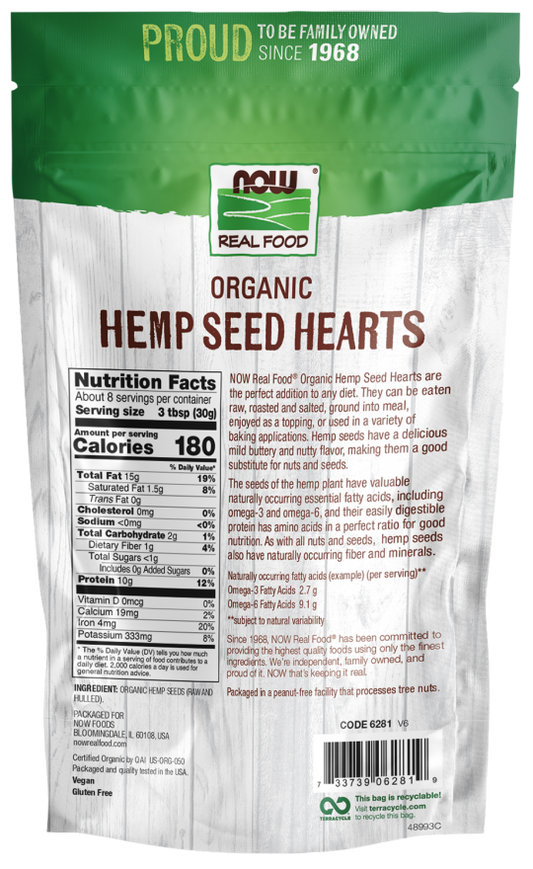 NOW Real Food Organic Textured Vegetable Protein Crumbles 8 oz bag