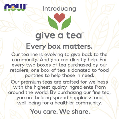 NOW Organic Black Tea everyday wellness tea bags