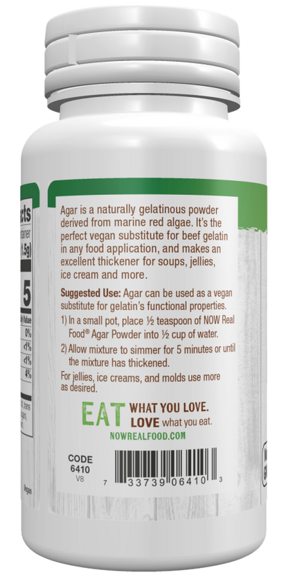 NOW Real Food Agar Powder 2 oz bottle
