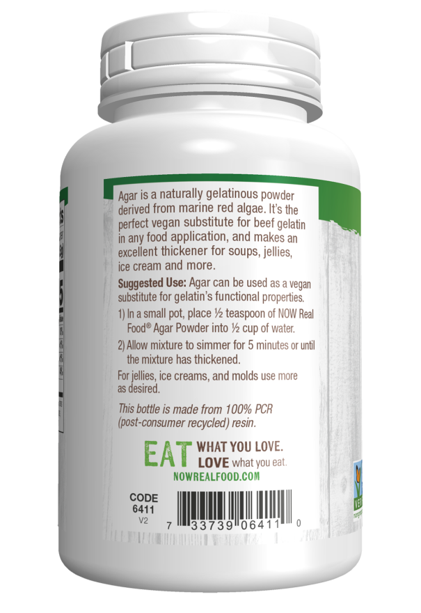 NOW Foods Agar Powder pure powder vegan substitute for gelatin