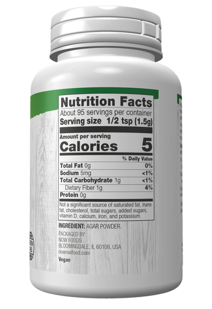 NOW Real Food Agar Powder 5 oz bottle