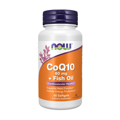 CoQ10 60 mg + Fish Oil – 60 Softgels