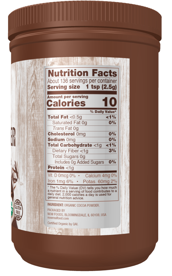 Organic Cocoa Powder, No Sugar Added