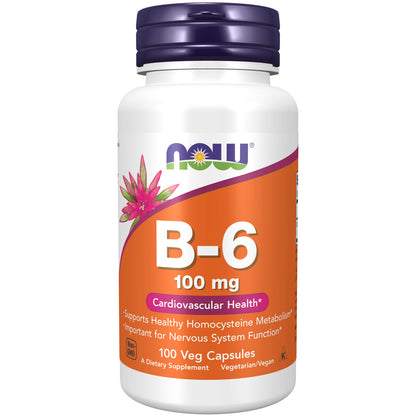 Vitamin B-6 100 mg - 100 Veg Capsules