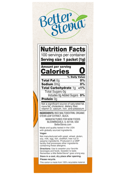 Stevia Sweetener Packets