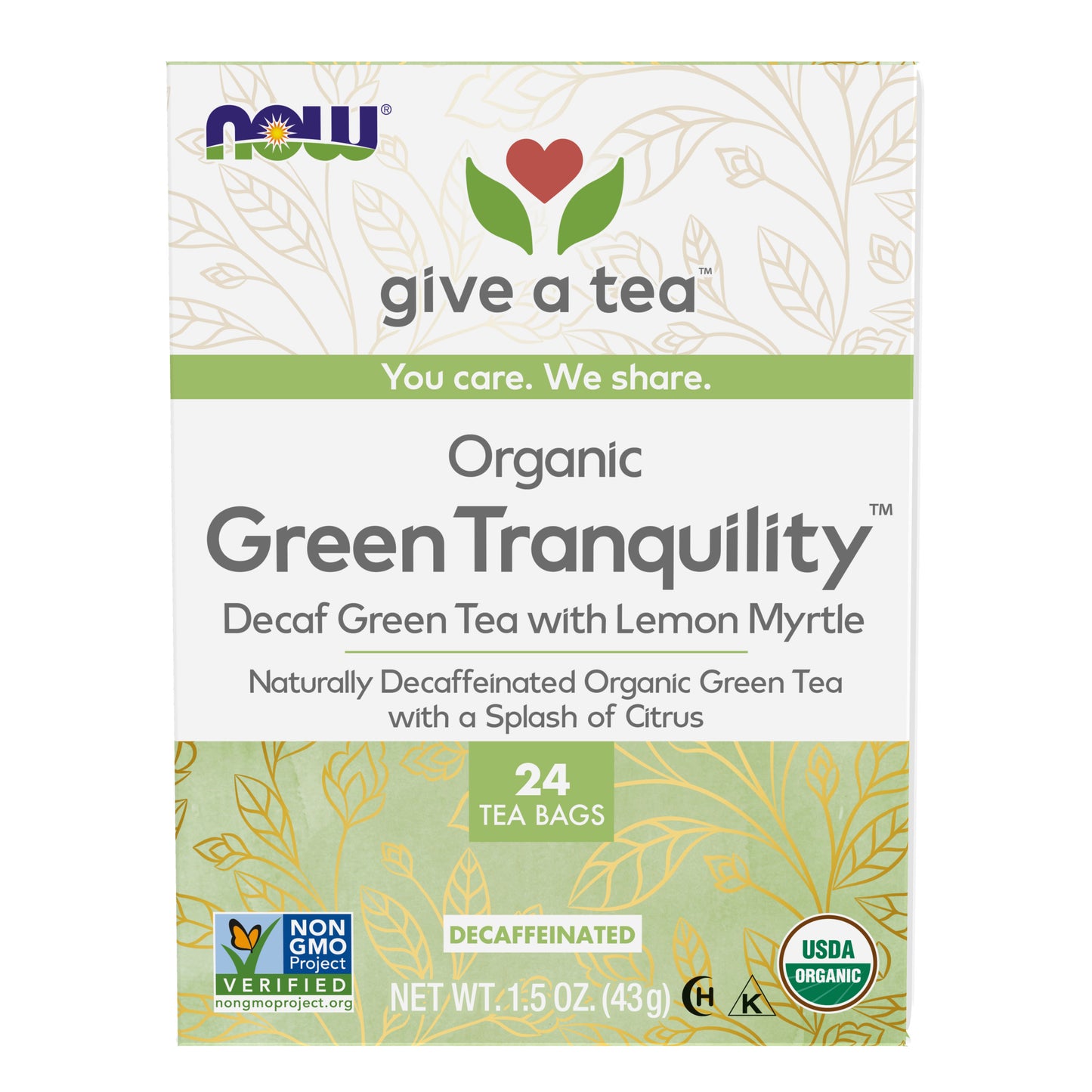 Green Tranquility™ Tea, Organic - 24 Tea Bags