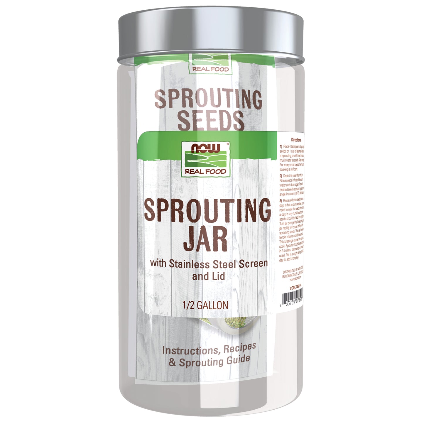 Sprouting Jar - 1/2 Gallon
