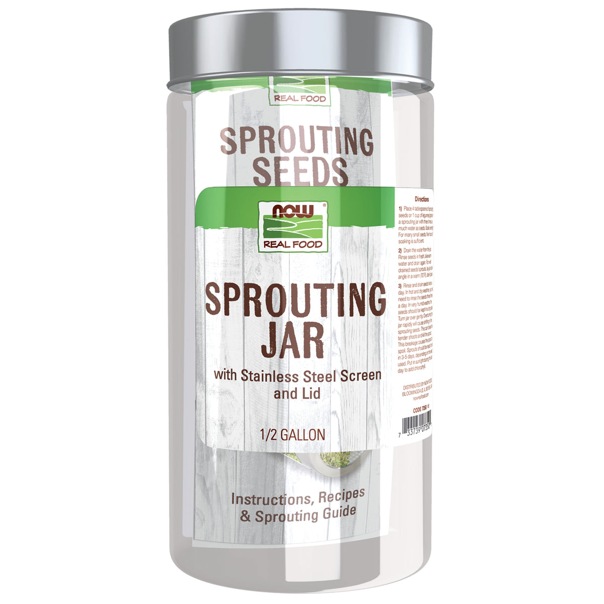 Sprouting Jar - 1/2 Gallon