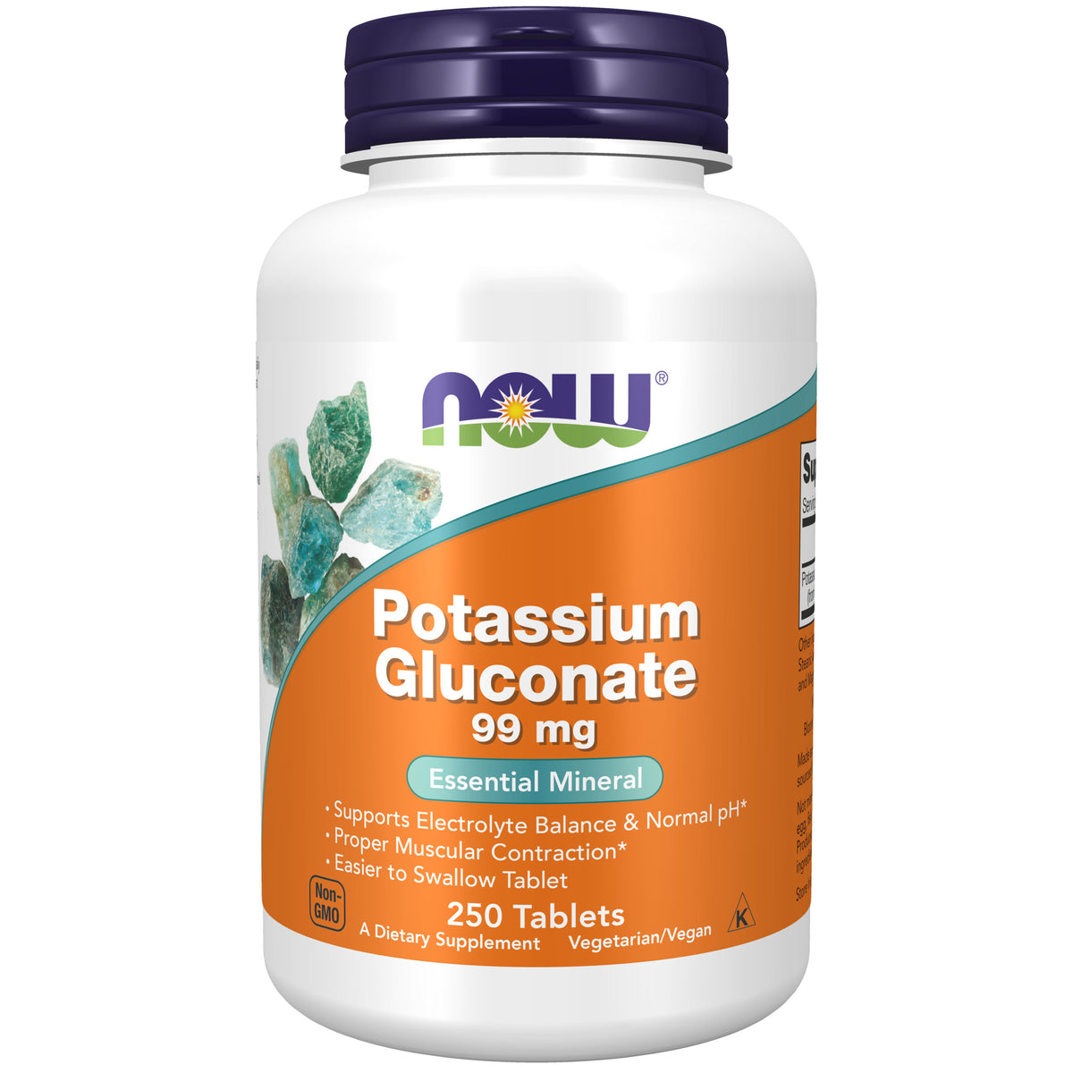 Potassium Gluconate 99 mg Vegetarian - 250 Tablets