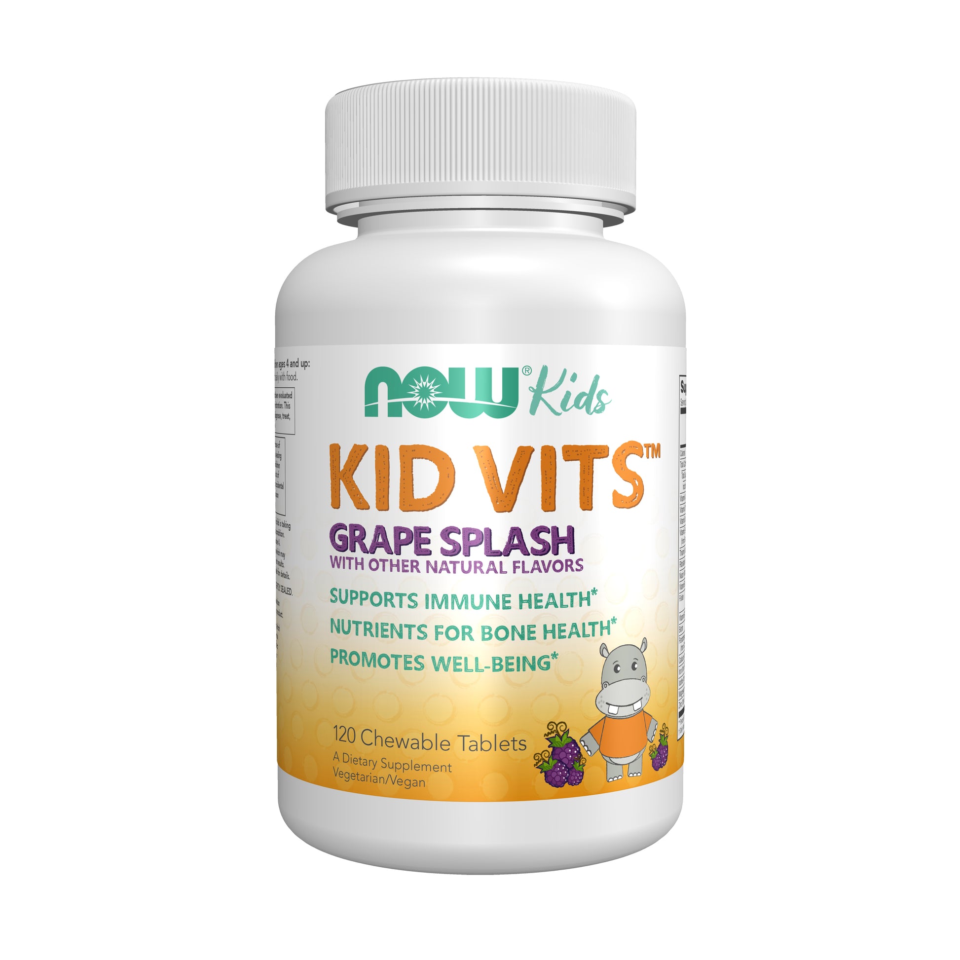 NOW Kids,  Kid Vits™ Grape Splash - 120 Chewable Tablets