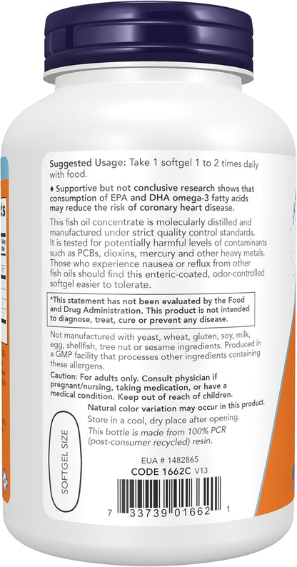 NOW Foods Ultra Omega-3 Fish Oil with 500 EPA and 250 DHA