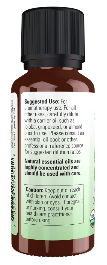 NOW Organic Peppermint Essential Oil, Pure Aromatherapy Oil, 1 fl oz