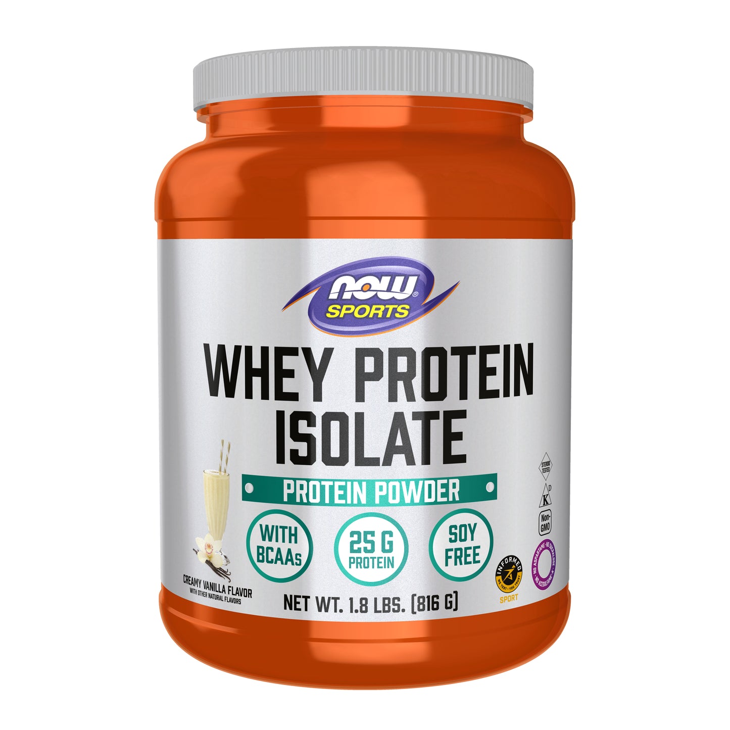 Whey Protein Isolate, Creamy Vanilla Powder - 1.8 lbs.