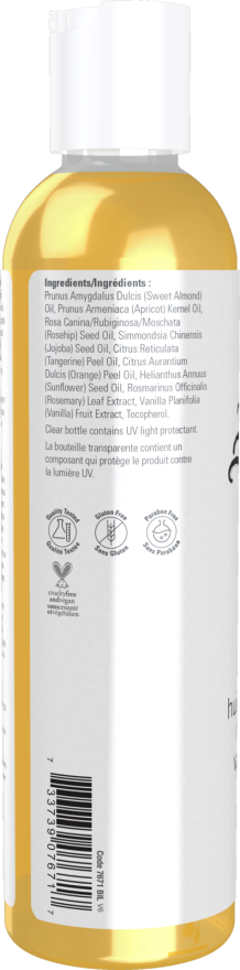 NOW Vanilla Citrus Massage Oil 8 oz | Skin Moisturizer