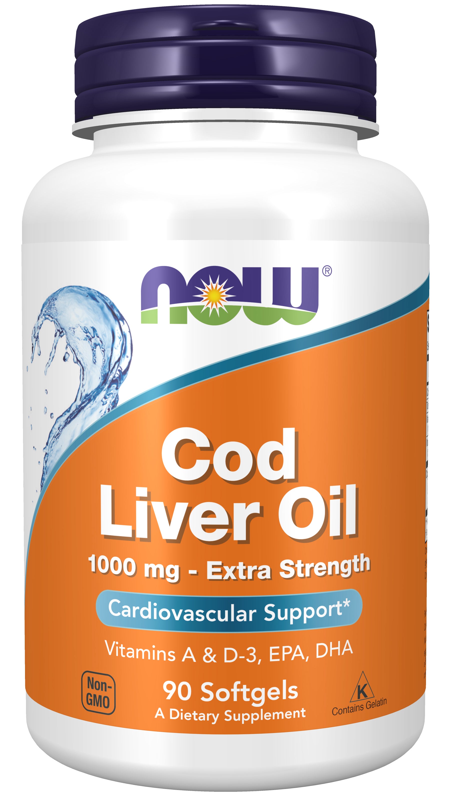 Cod Liver Oil, Extra Strength 1,000 mg - 90 Softgels