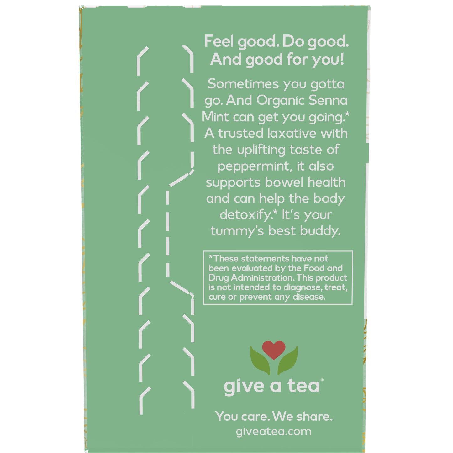 Organic Senna Mint tea by NOW Give a Tea, 24 tea bags