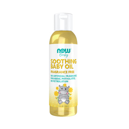 Soothing Baby Oil, Fragrance Free - 4 fl. oz.