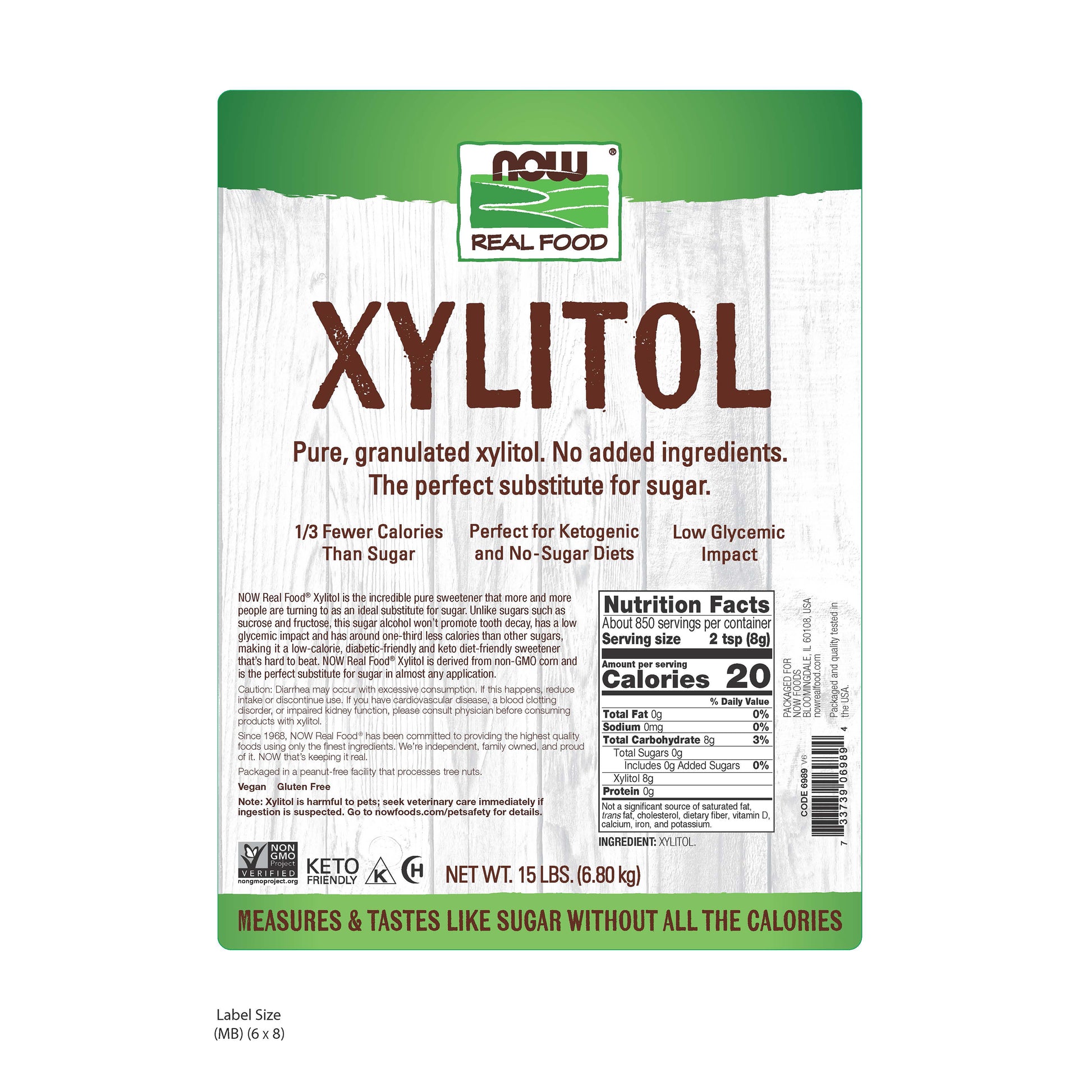 Xylitol sweetener with no added ingredients
