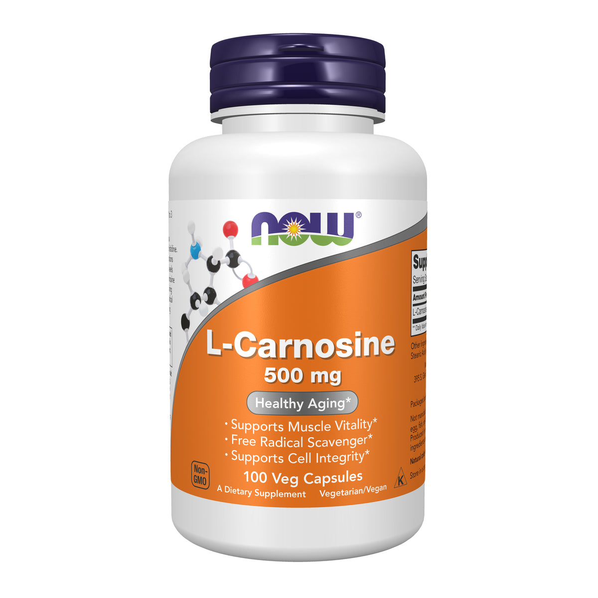 L-Carnosine 500 mg - 100 Veg Capsules
