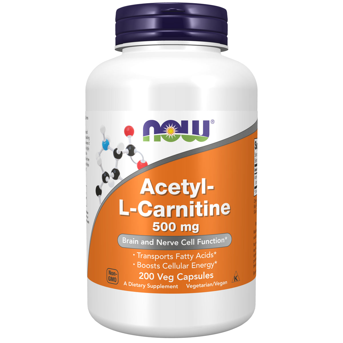 Acetyl-L-Carnitine 500 mg - 200 Veg Capsules