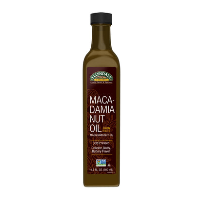 Macadamia Nut Cooking Oil in Glass Bottle - 16.9 fl. oz.