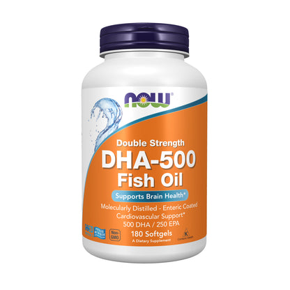 DHA-500 Fish Oil, Double Strength - 180 Softgels