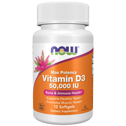 Vitamin D-3 50,000 IU - 12 Softgels
