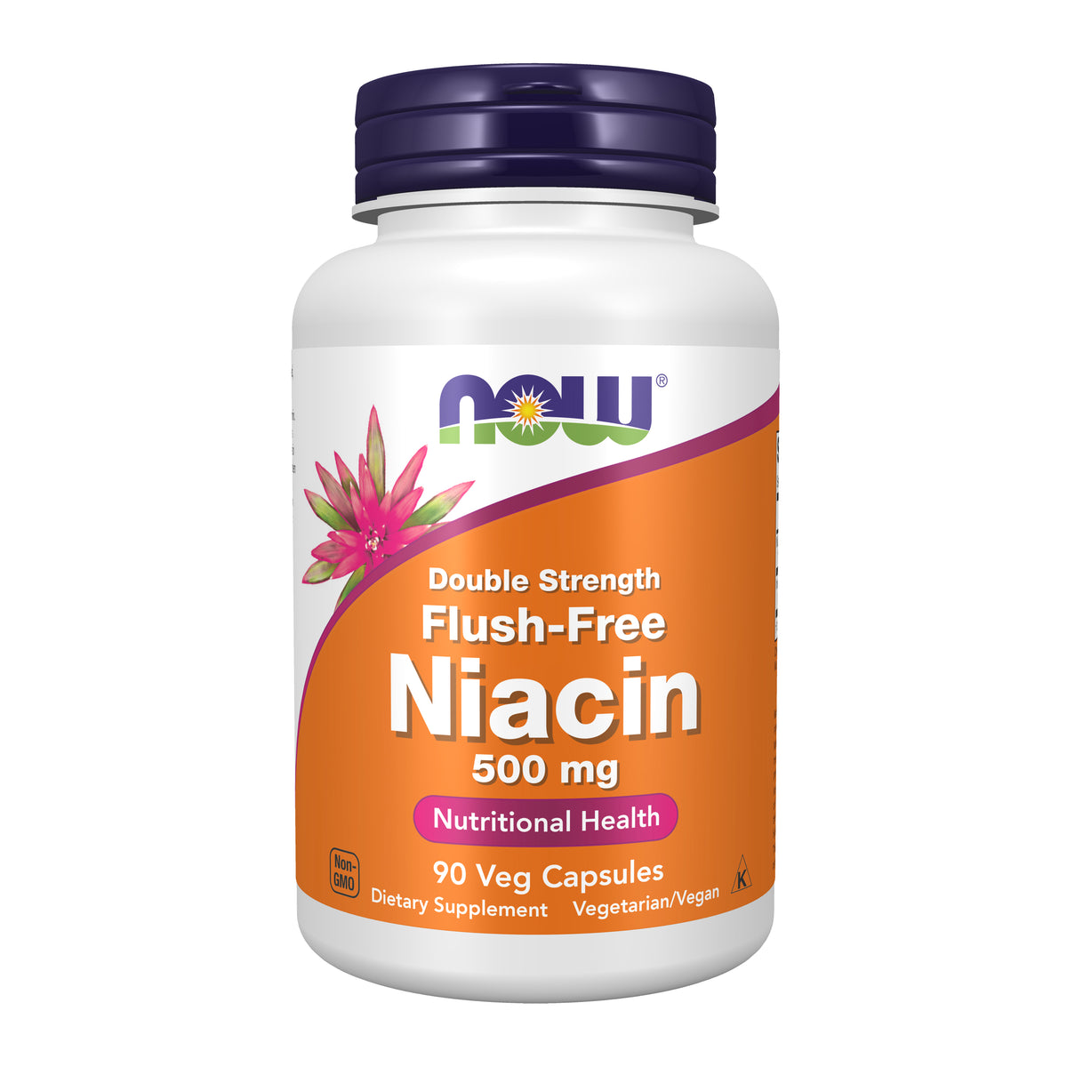 Niacin 500 mg, Double Strength Flush-Free - 90 Veg Capsules