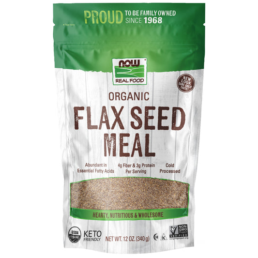 Flax Seed Meal, Organic - 12 oz.