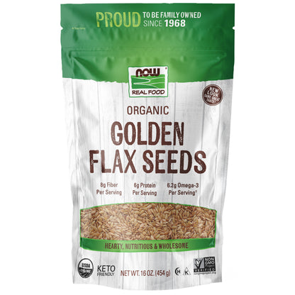 Golden Flax Seeds, Organic - 16 oz.