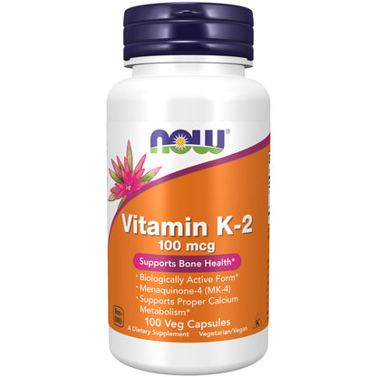 Vitamin K-2 100 mcg - 100 Veg Capsules