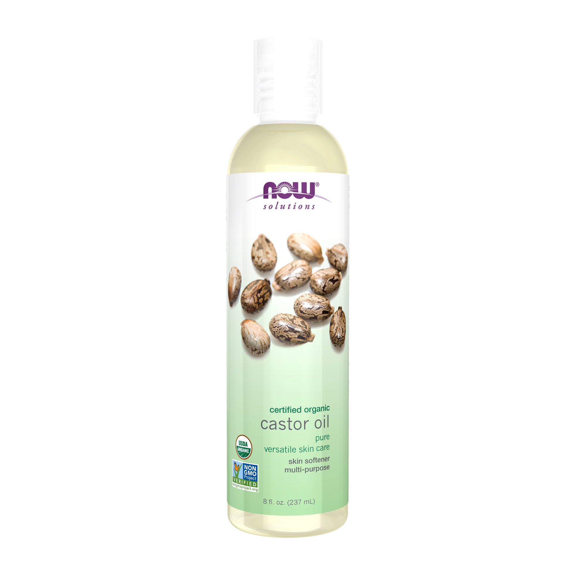 Castor Oil in Plastic Bottle, Organic - 8 fl. oz.